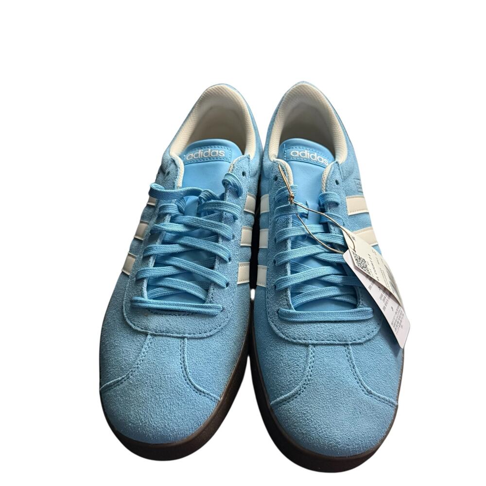 Adidas Mens VL Court 2.0 Semi Blue Burst White Fashion Casual Sneakers Size 10 - Picture 5 of 9